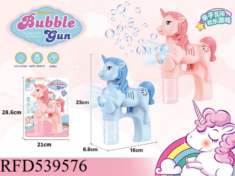 UNICORN 15 HOLE BUBBLE OUT FULLY AUTOMATIC BUBBLE GUN WITH LIGHT