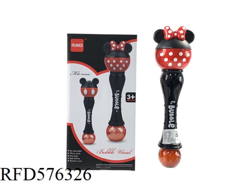 ELECTRIC MINNIE CARTOON BUBBLE WAND LIGHT MUSIC PATENT PRODUCTS