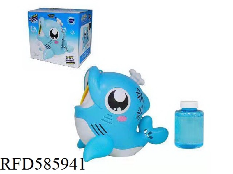 DOLPHIN FIVE-HOLE BUBBLE MACHINE WITH A BOTTLE OF 130ML WATER (NO LIGHT MUSIC)