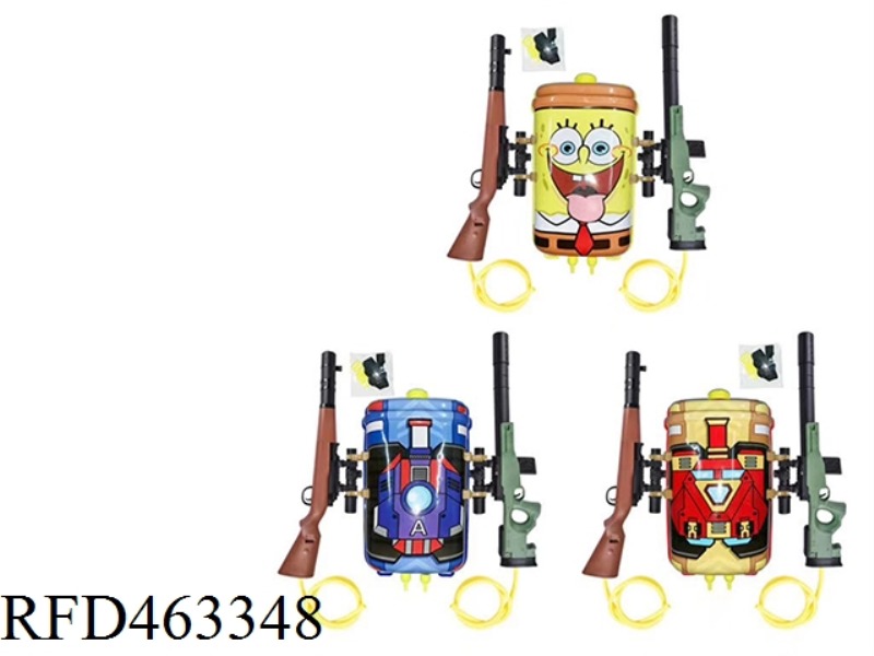 DOUBLE GUN SQUARE AND COLLECTABLE GUN BACKPACK (CAPACITY ABOUT 3.2L)