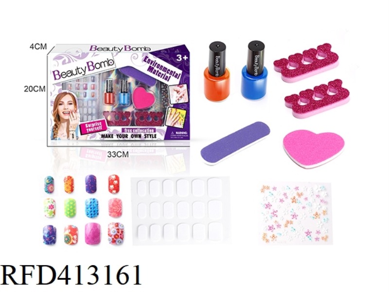 CHILDREN'S NAIL SET WITH UV NAIL STICKERS