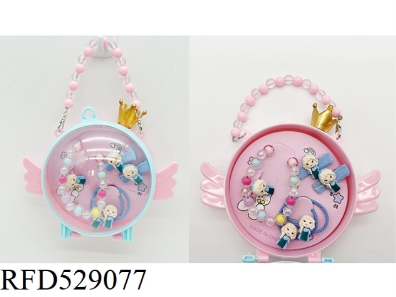 GIRL'S ACCESSORIES ANGEL HAND BOX SET (BRACELET + HAIRPIN + HAIR ROPE + RING)