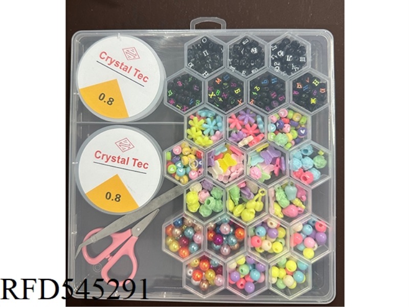 RUSSIAN 26 GRID HONEYCOMB BEADED BOX (WITH WIRE BOX 2+ SCISSORS + CLIPS)