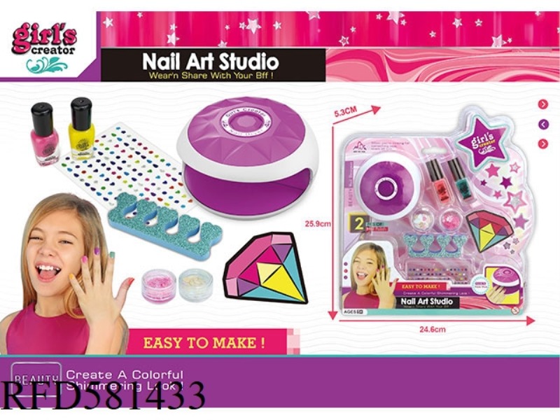 HAIR DRYER NAIL ART SET (2 CAPSULES AAA WITHOUT BAG)