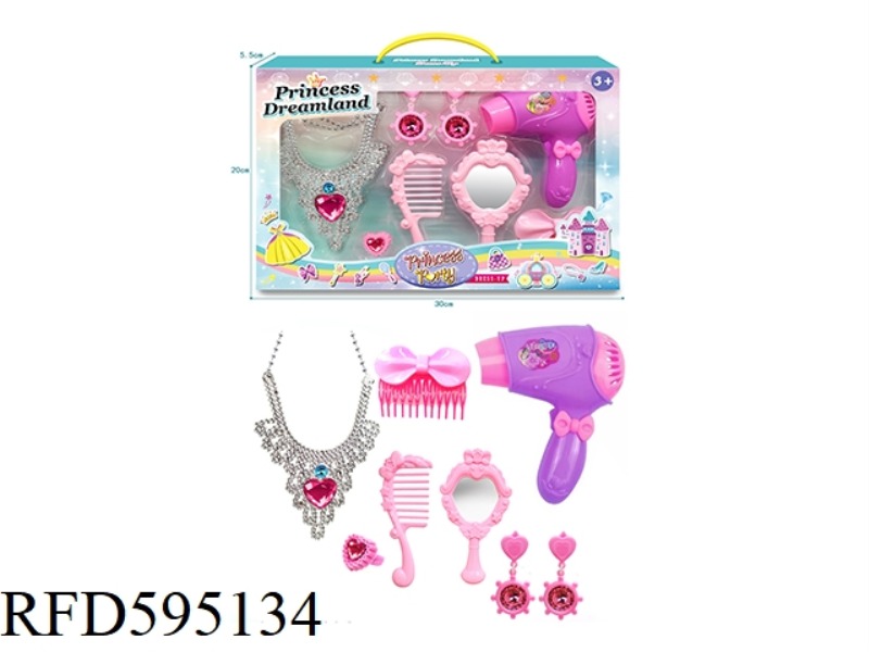 NEW STAGE PARTY PERFORMANCE GIRLS COMB MIRROR NECKLACE JEWELRY ACCESSORIES PLAY HOUSE ROLE PLAY JEWE