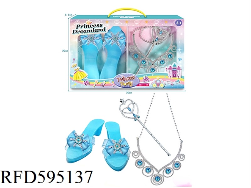 SNOW PRINCESS SHOES NECKLACE JEWELRY ACCESSORIES PLAY HOUSE ROLE PLAY JEWELRY SET