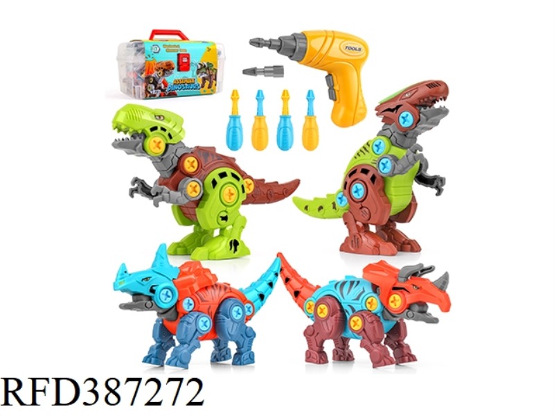 DISASSEMBLY AND ASSEMBLY OF DINOSAURS WITH ELECTRIC SCREWDRIVER