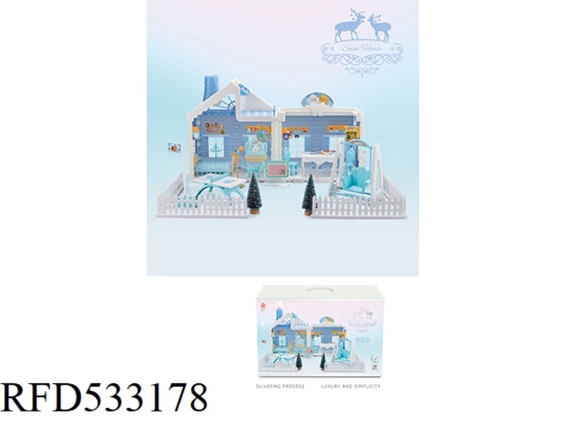 PIECED TOGETHER VILLA TOY ICE COTTAGE