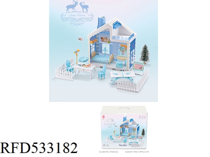 PIECED TOGETHER VILLA TOY ICE COTTAGE