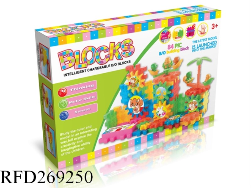 B/O BUILDING BLOCK WITH FLICKER AND MUSIC 84PCS