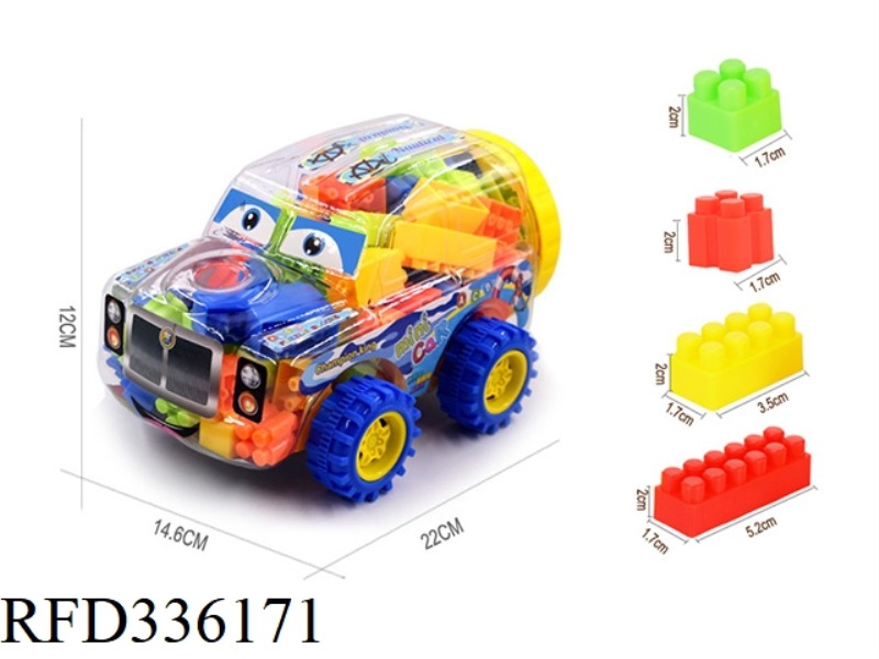 MILITARY VEHICLE CANNED BUILDING BLOCKS 200G (70PCS+)