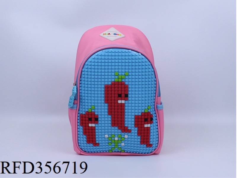 PUZZLE BACKPACK (PINK
BLUE)