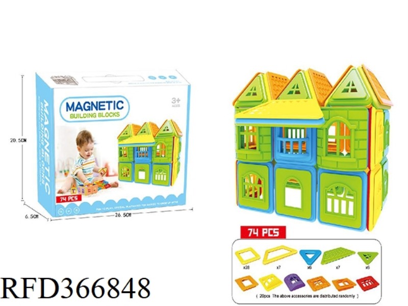 VARIETY OF MAGNETIC TABLETS 74 PIECES