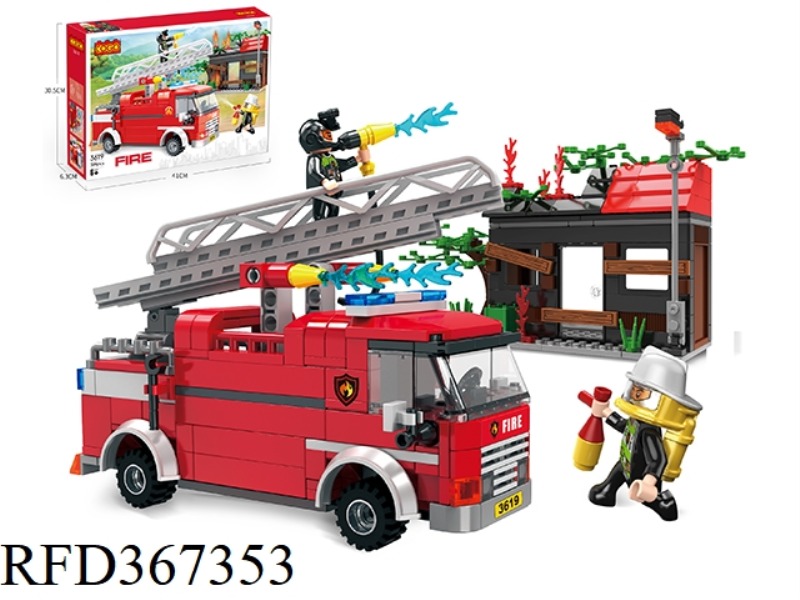 PUZZLE BLOCKS/SMALL PARTICLES/NEW FIRE SERIES/OUTSKIRT TREE HOUSE RESCUE 411PCS