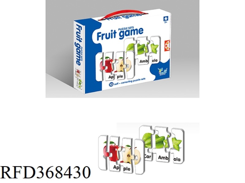 10 PIECES OF FRUIT WORD MATCHING PUZZLE
