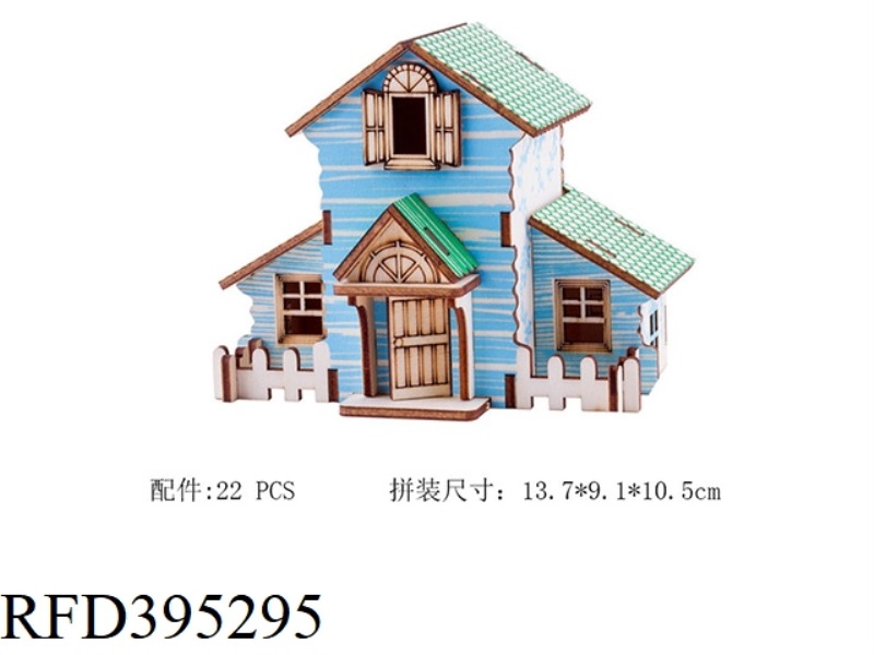 WOODEN 3D STEREO DIY ASSEMBLY HOUSE CONSTRUCTION FOREST CABIN