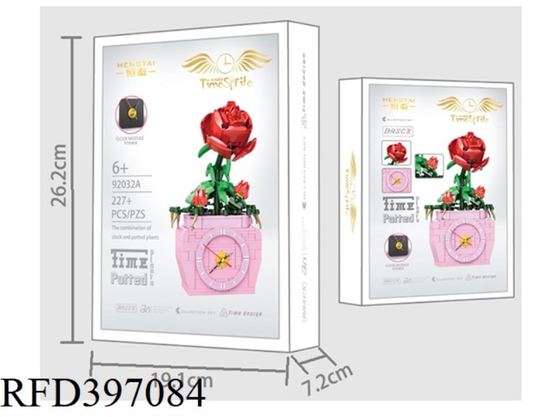 TIME WIZARD-ROSE (WITH CLOCK) 227PCS