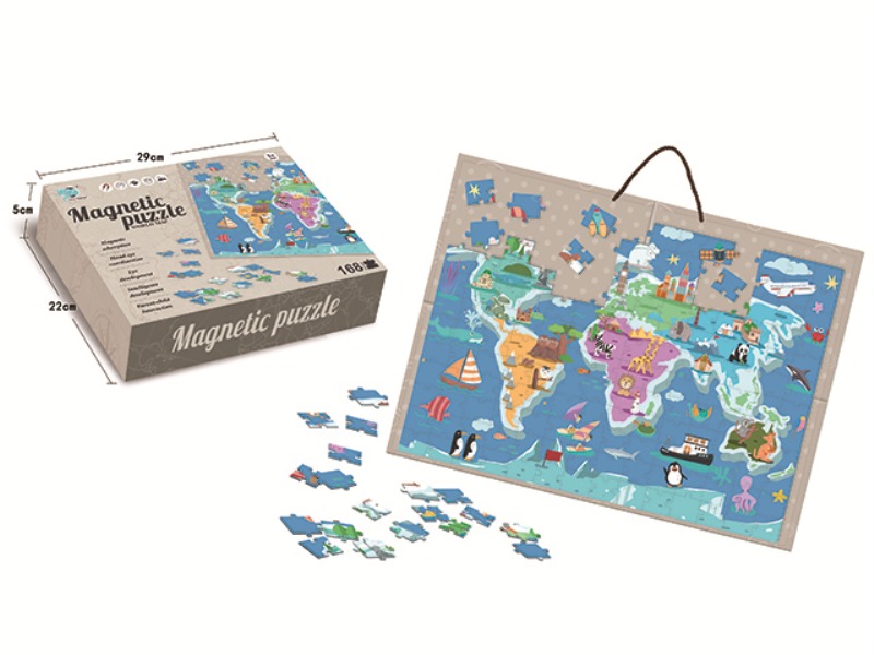 WORLD MAP MAGNETIC PUZZLE