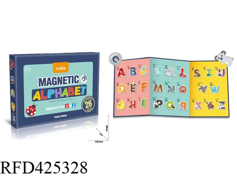 PUZZLES WITH 26 LETTERS MAGNETIC (26PCS)