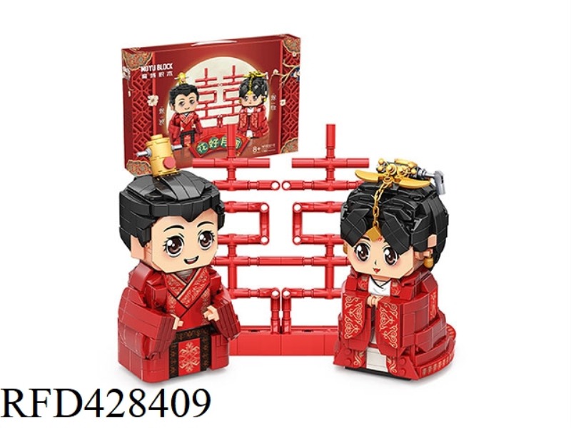 CHINESE WEDDING CHARACTERS (STATIC RED) 1062PCS