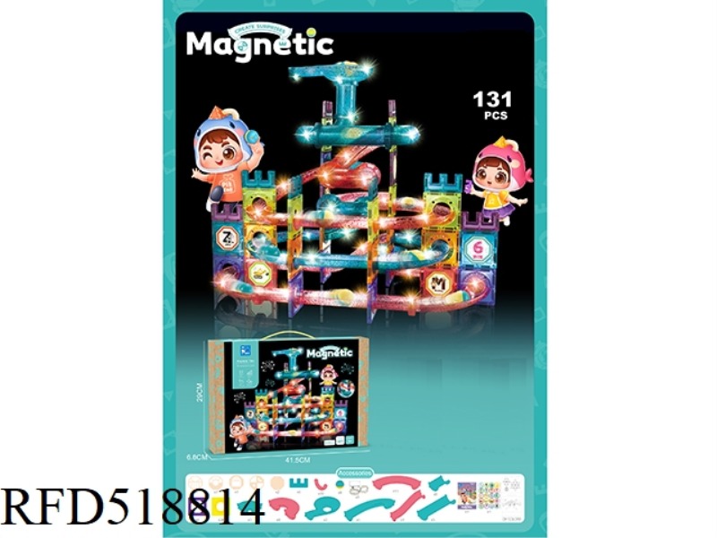 【 LIGHT MODEL 】 MAGNETIC DISC BUILDING BLOCKS COILING DRAGON NUMBER (131PCS)