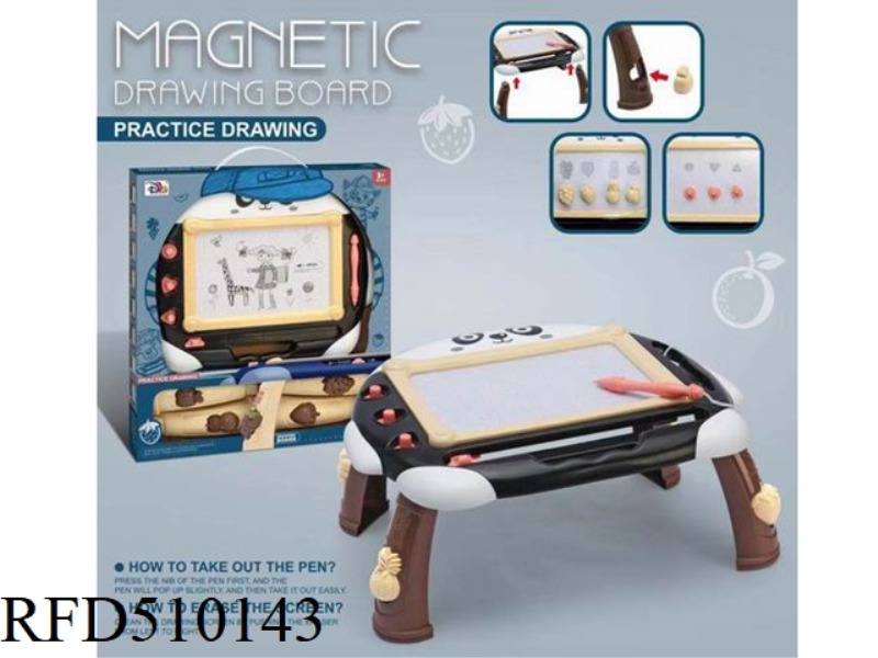 PANDA MAGNETIC BLACK AND WHITE DRAWING BOARD TABLE