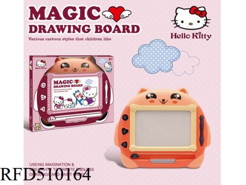 HELLO KITTY FOX MAGNETIC BLACK AND WHITE WRITING PAD