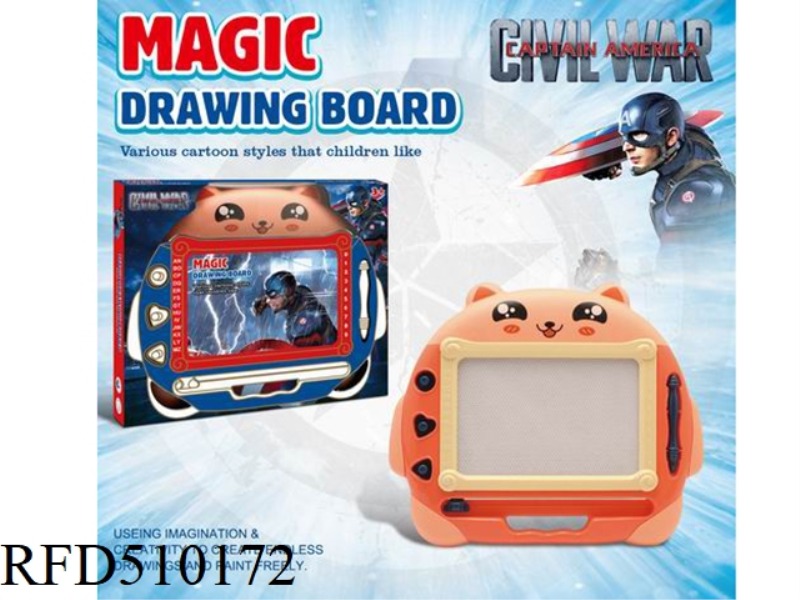 CAPTAIN AMERICA FOX MAGNETIC BLACK AND WHITE WORDPAD