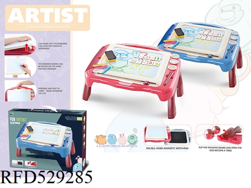 COLORFUL 3-IN-1 COUNTERTOP DRAWING BOARD