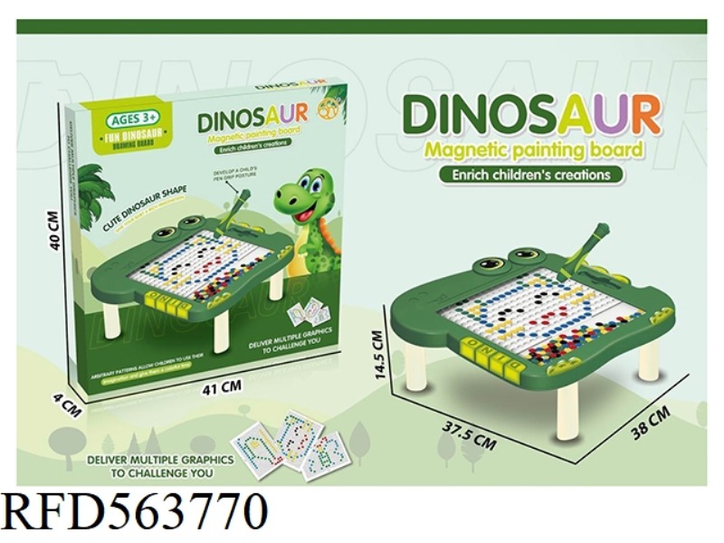 DINOSAUR DRAWING BOARD WITH TABLE LEGS