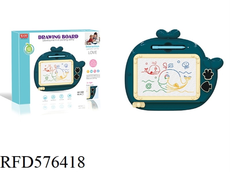 MEDIUM WHALE COLOR MAGNETIC 2 SEAL DRAWING BOARD