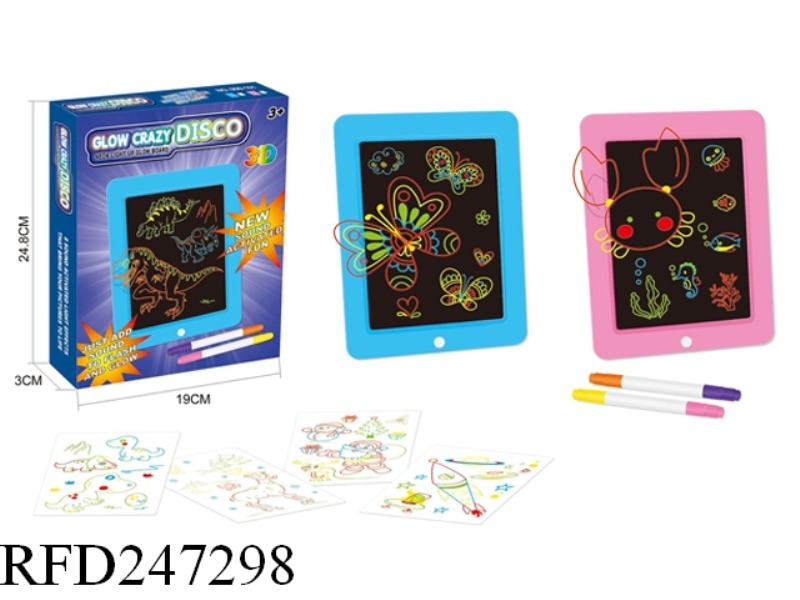 3D DRAWING BOARD WITH LIGHT(WITH BOARD 4PCS)