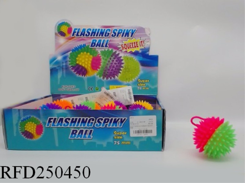 12 7.5CM FLASH WITH ROPE WHISTLE SOLID DOUBLE SPELL BALL