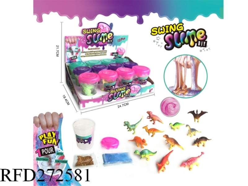 SLIME ROCKING (WITH DINOSAURS) 12PCS