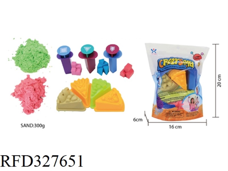 300G COTTON STRETCHING SAND + 3 PIECES OF RANDOM GEOMETRIC JIGSAW PUZZLE DIY MOLDS + 4 PIECES OF RAN