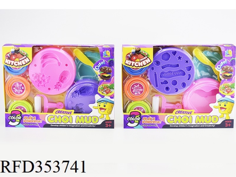 2 COLOR CLAY FRUIT CAKE SETS