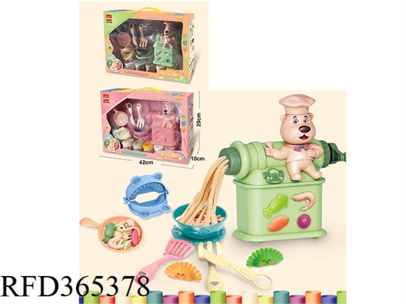 COLORED CLAY TOYS - STORAGE BOX NOODLE MACHINE TWO-COLOR MIXING