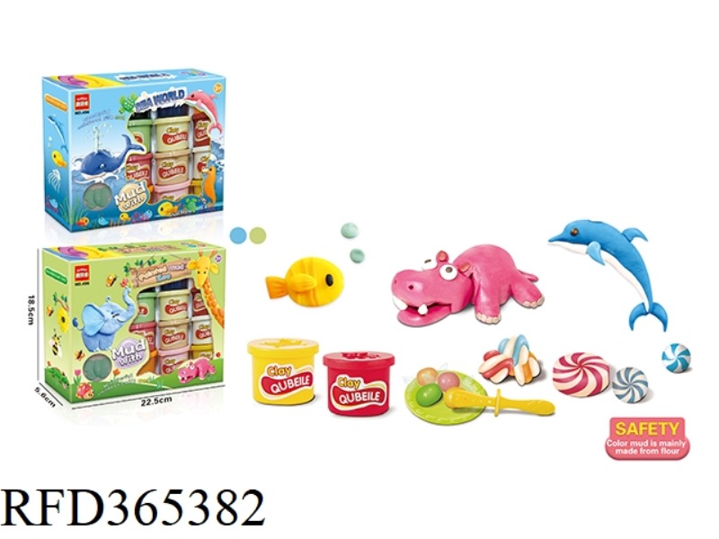 PAINTED MUD TOYS - CREATIVE ZOO, UNDERSEA WORLD TWO MIXED