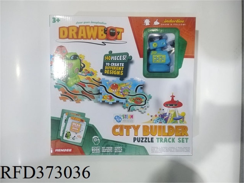 DRAWBOT SCRIBING AND TRACKING ROBOT WITH 140 PIECES JIGSAW SET (INCLUDE)