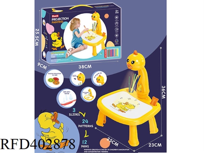 DUCKLING PROJECTION PAINTING TABLE (YELLOW WITH MUSIC)
