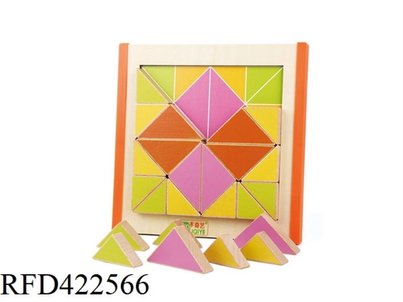 WOODEN TRIANGLE MOSAIC PUZZLE
