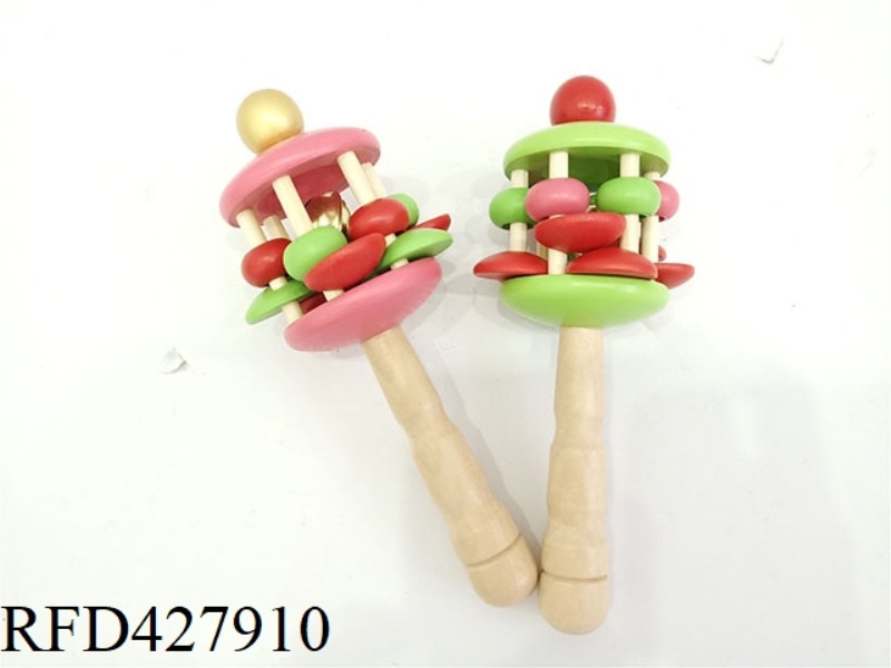 WOODEN LOTUS RATTLE (MIXED)