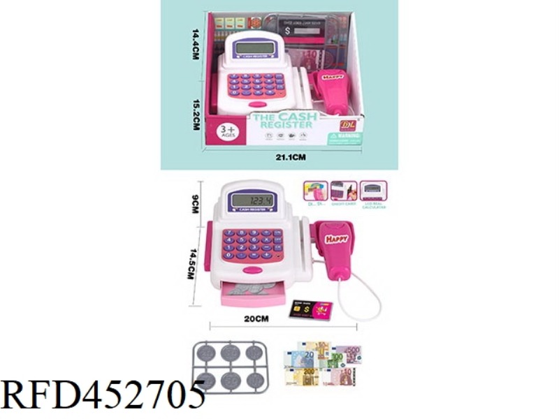KEY DIGITAL COUNTING CASH REGISTER WITH COINS