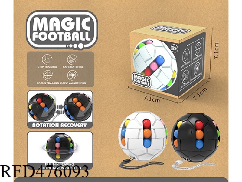 DECOMPRESSION FINGER GYRO CUBE BALL WITH ROPE (WHITE, BLACK) 2 COLORS MIXED