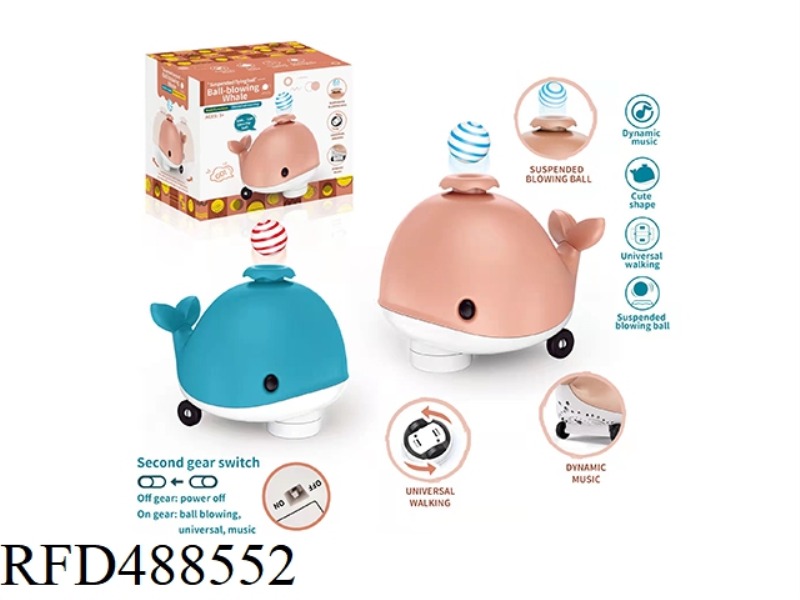 CUTE WHALE BLOWING BALLS