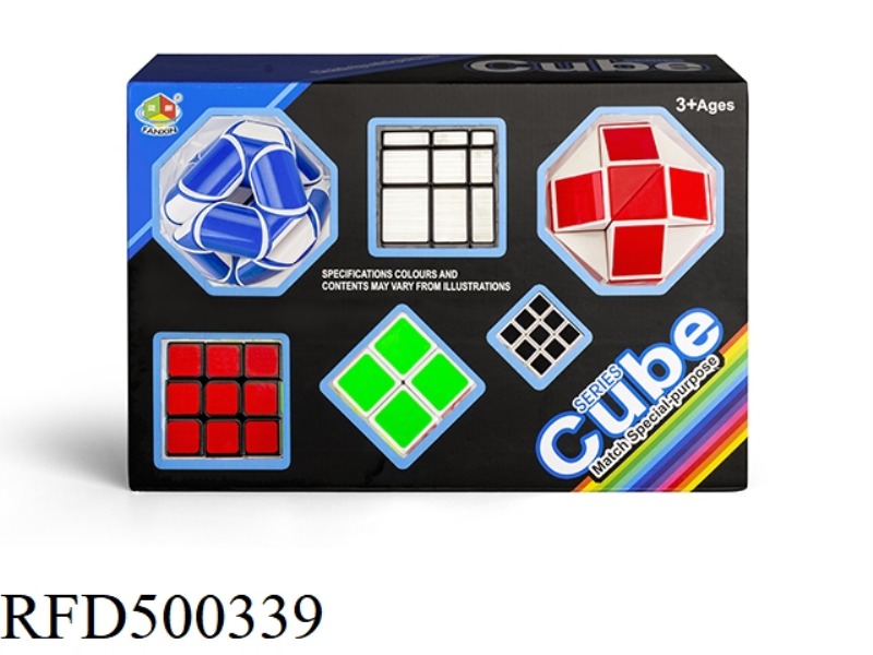 SIX-PIECE RUBIK'S CUBE WITH RULER
