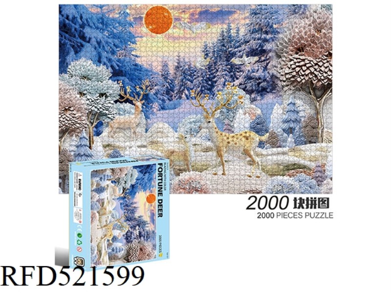 2000 square puzzles-Fortune Deer