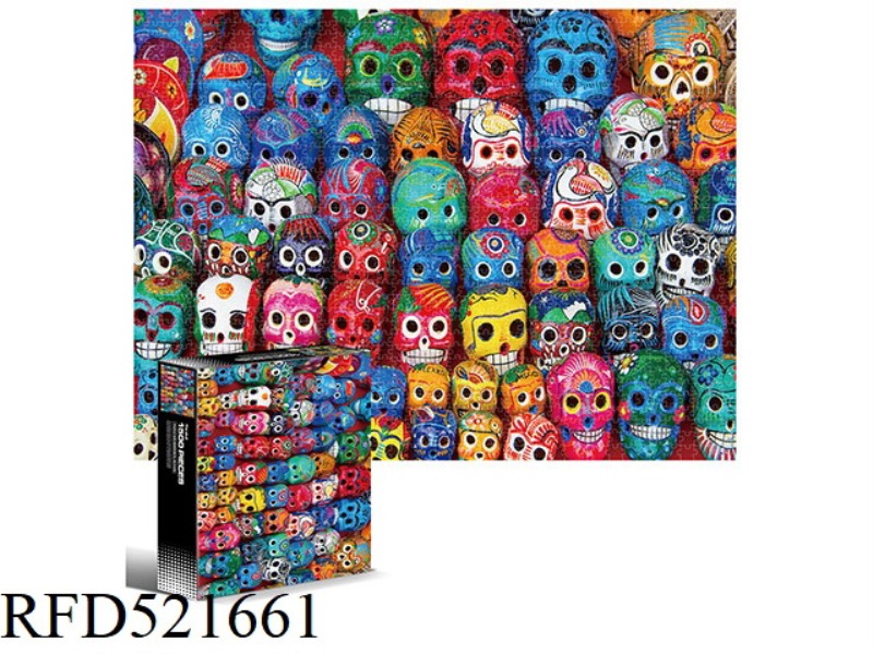 1500 square puzzles-skull dolls