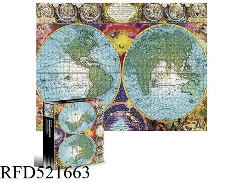 1500 square puzzles-classical map