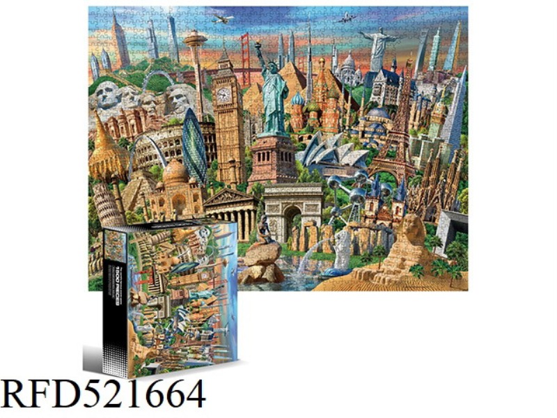 1500 square puzzles-world landmarks